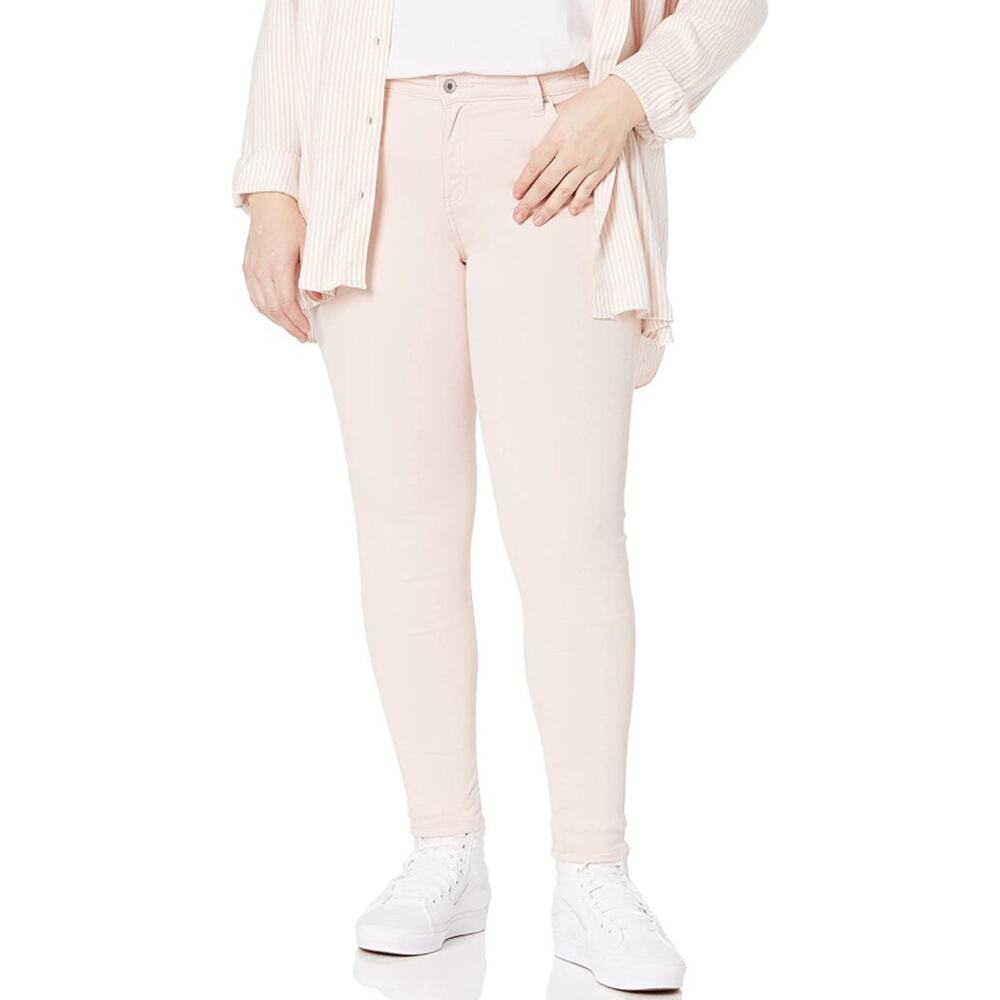 Essentials Women's Mid-Rise Skinny Jean Pale Pink Size 18